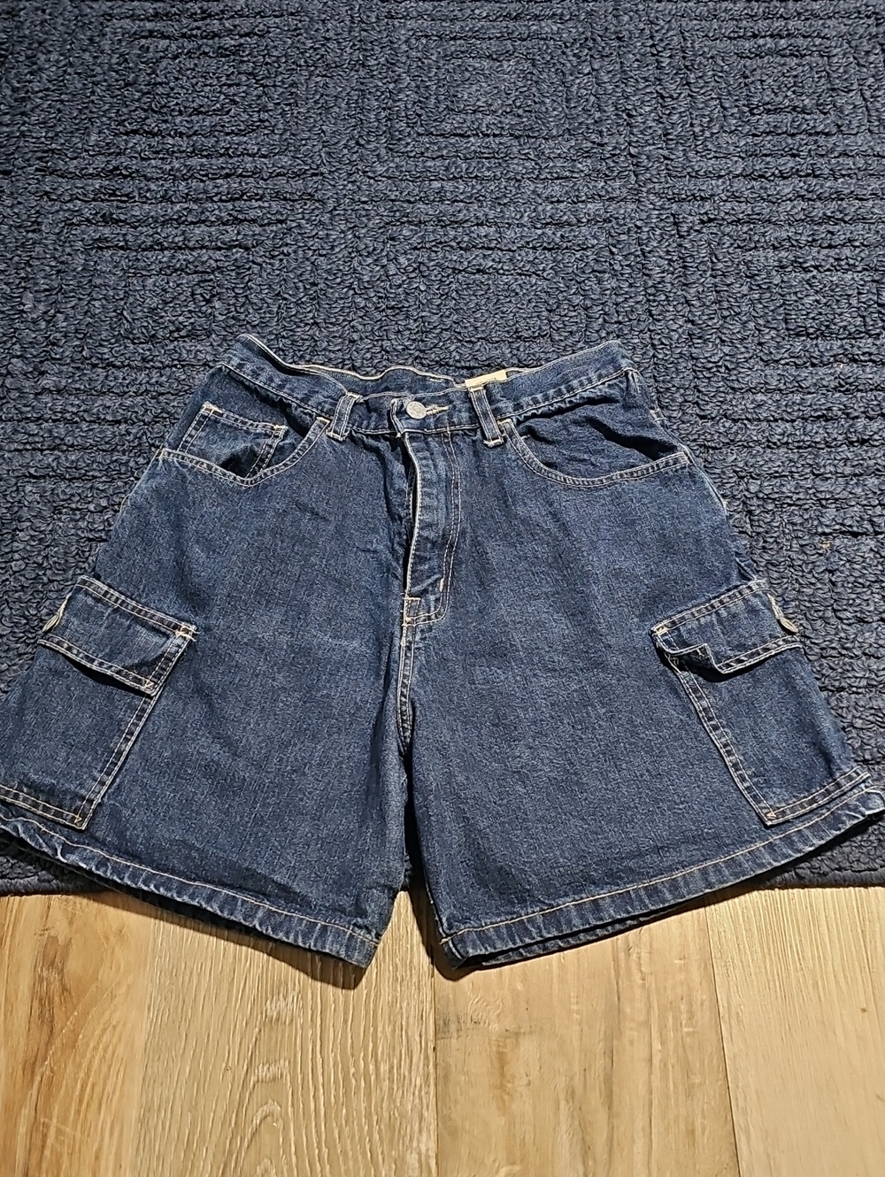 Brighton Dark Blue Denim Cargo Shorts